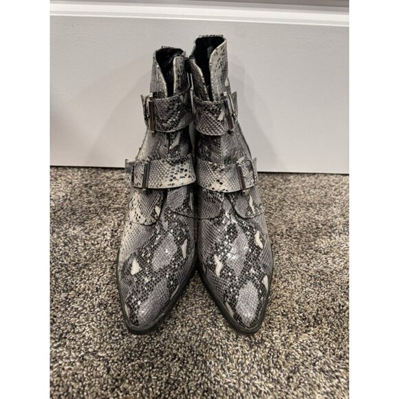 ESPRIT Alyvia Snake Print Ankle Boot Block Heel Size 9 - Picture 3 of 8
